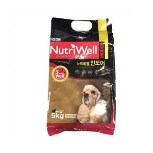 [친절한도그씨]뉴트리웰 인도어 5kg 전견용 애견사료