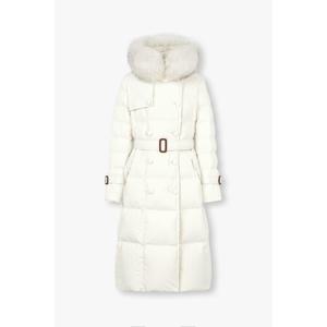 [지컷]폭스 퍼 트렌치 롱 다운 패딩 코트7254417119