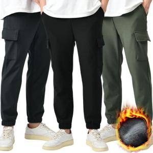 [핫코드] 남자 겨울 기모 카고 조거 팬츠 밴딩 바지 본딩 트레이닝 3컬러 6031-6033