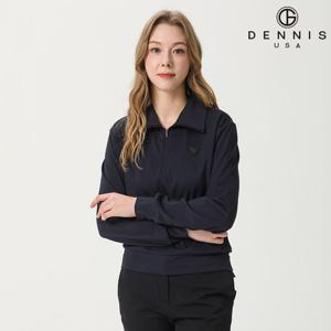 데니스골프 여성 하프넥 반집업 와이드카라 긴팔티_NAQSLTS053