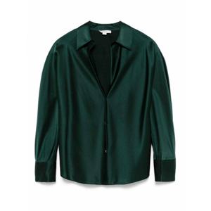 [VINCE] 라프리마 여성 블라우스 바이어스 Ls V055413024377 그린 /8