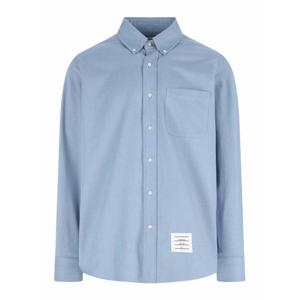 [THOM BROWNE] 라프리마 남성 셔츠 데님 로고 MWL412AF0942480 Blue /8