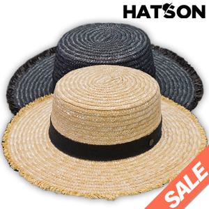 [햇츠온]브랜드 여름 여성 보터햇 밀짚 비치 모자 J2SB239 AD