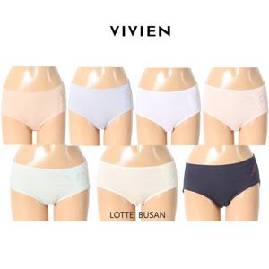 [비비안(언더웨어)]매일매일 입고싶은 부드러운 순면 미디높은 부인용요일팬티 7종택1 (PT7411)