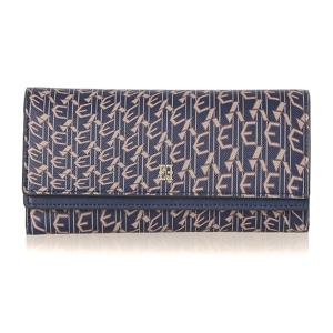 [에스콰이아]신상 소프트 패턴 포인트 3단 네이비 여성 장지갑 ECCSPR602NY