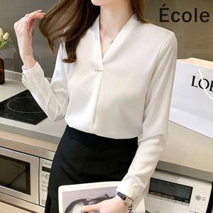 [에꼴드파리]웬디 브이 블라우스_F31WBB006Z