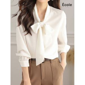 [에꼴드파리]지안 리본 블라우스_F32WBB006Z