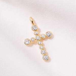 [GB] 십자가 스톤세팅 14k  GOLD 펜던트 LPP23124G