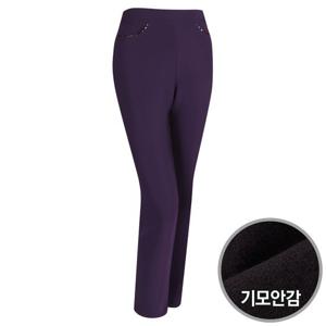 [샵앤]여성 국산 겨울 베이직 슬림 스판 기모 밴딩 슬랙스 ACE-WPT-1092-퍼플