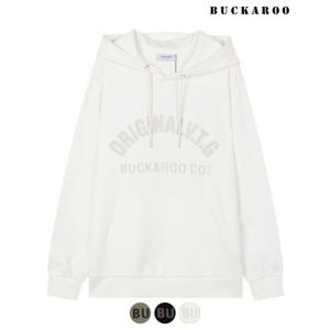 [버커루]남자 오버핏 CP특양면 로고 루즈핏 후드티(B245TS120P)