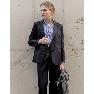 헤지스 여성 24SS 클리어런스블랙 시즌리스 블레이저 HSJA4B291BK