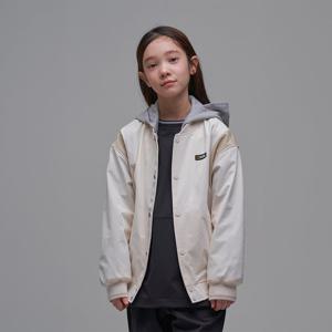 [내셔널지오그래픽 키즈] K241UJP910 우븐 베이스볼 점퍼 IVORY