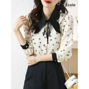 [에꼴드파리]비비쥬 카라 블라우스_F41WBB004Z