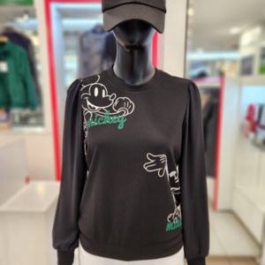 [디즈니골프]DD1LTR019 여성 봄 쉬폰소매 캐릭터 라운드 티셔츠