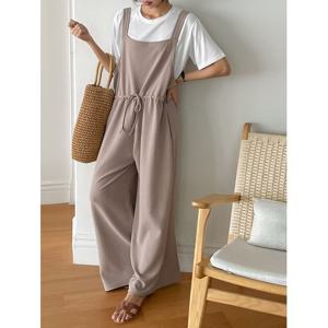 [샵앤]국산 여성 허리스트링 이지웨어 등원룩 점프수트 ARA-WPT-3092-베이지