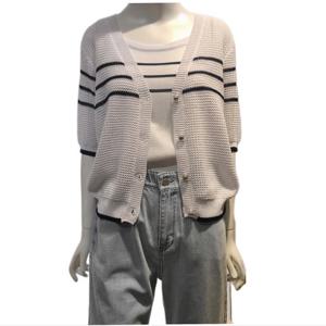 [숲]단가라 포인트 니트 가디건(SA4GD33)