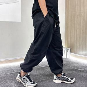 [프랭키뉴욕]남자 와이드 팬츠 면 치노 빅사이즈 통바지 밴딩 바지 블랙 카키 베이지_HDPA53_1