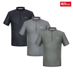 [레드페이스 본사] 남성 스퀘어도트하프짚티셔츠 REWMTSM24014