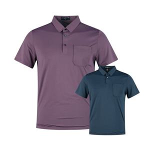 럭스골프 남성 심리스 카라 반팔 티셔츠 JP4M409