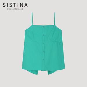 [SISTINA] 인기 버튼업 뷔스티에 블라우스_AWWBLO21120_GN