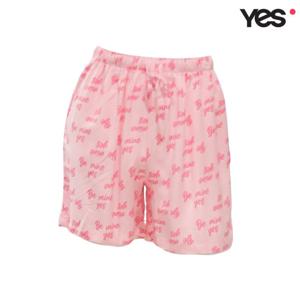 [예스]로고플레이 핑크 레이온 여성 이지웨어 하의 YSWEA453