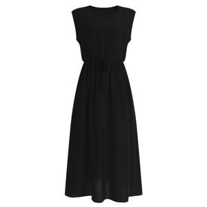 [샵앤]세리 여성 바캉스 데일리 허리끈 민소매 무지 롱 원피스 PIC-WDR-12106-블랙