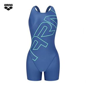 아레나 여성 네온 A4BL1CE02 BGY (주머니백 증정)  선수 3부반신 레이서백 실내수영복