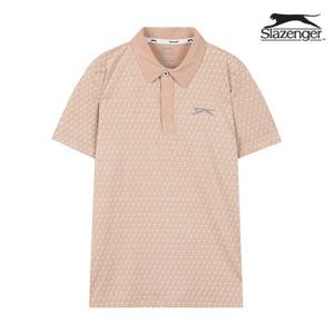 [슬레진저]여성 깃발패턴 카라 티셔츠 (베이지) S22WK7320-BE