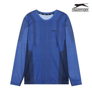 [슬레진저]남성 패턴 라운드 티셔츠 (네이비) S11MR141-NA