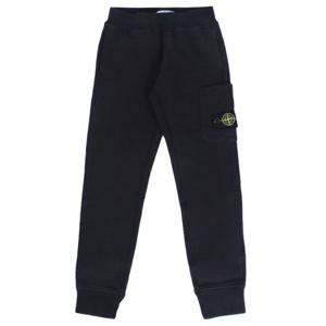 스톤아일랜드 키즈 와펜 패치 코튼 카고팬츠 블랙 811661520 V0029 10-12Y