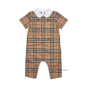 [버버리 키즈] 아동 체크 패턴 스트레치 롬퍼 8069153 C N4 OCTA