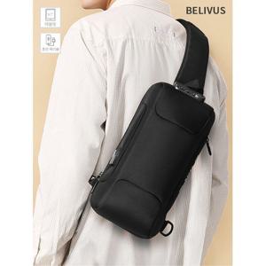 [빌리버스] 남자 슬링백 웨이스트백 크로스백 생활방수 충전 케이블 가방 BSZ484