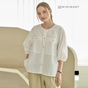 [미니마리][미니마리] 벌룬라운드블라우스 (MM43BL02)