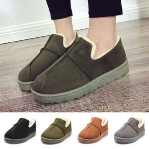 카키색 모카신 스웨이드 겨울신발 털로퍼 신발