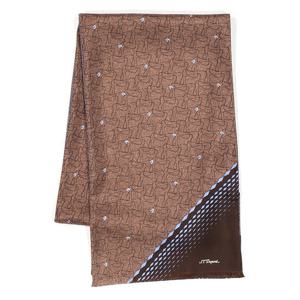 [에스티듀퐁(셔츠)][듀퐁스카프]강남 TE4FM63KS303TBW 브라운 실크 양면 넥카프