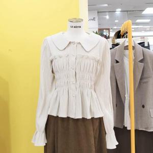 르피타 DP01 골지 스모킹 링클 블라우스 L244UBLA51