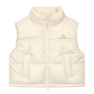 에꼴리에 sh06 크림 크롭 웰론조끼 24D0153