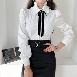 [금찌] 루이 프릴 블라우스 ST7059B