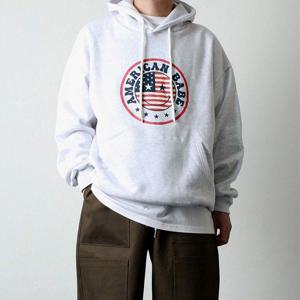 [프랭키뉴욕]남자 기모 후드티 오버핏 겨울 성조기 스마일 프린팅 맨투맨 빅사이즈 면_SSTS42_1