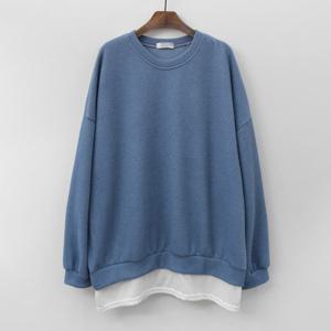 [아이우먼] 오버핏스판롱맨투맨 ILE855M412 빅사이즈