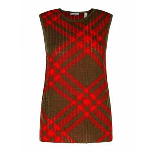 [BURBERRY] 라프리마 여성 탑 탱크 Brown 앤 레드 8093576 블랙 /8