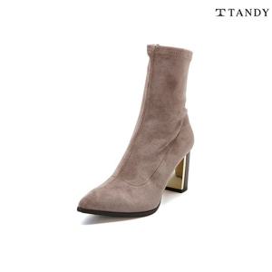 탠디  여성 앵클 부츠 (굽 8CM) 818714_W-714 베이지