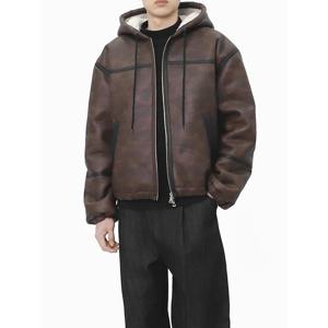 [빌리버스] 남성 후드 무스탕 양털 자켓 BWT001