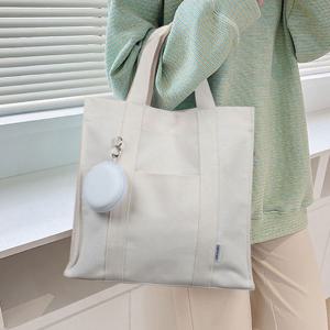 학원 학교 간편 외출 보조 가방 캔버스 파우치 에코백