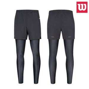 [윌슨]윌슨 6561 그레이 헬스 숏타이즈 남성 투인원레깅스