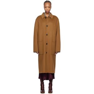 25 FW 맥케이지 여성 탠 베켓 핸드메이드 울 코트 251015F059010