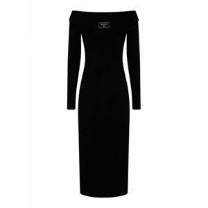 [BALMAIN] 라프리마 여성 맥시 Ls 더블 카라 니트 지퍼 미디 원피스 EF1RL109KH820PA 블랙 /8