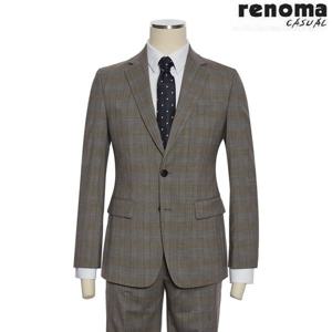 [레노마캐주얼]봄,여름 슬림 스판 베이지 글랜체크 정장 ROIMSJ23 GRDL