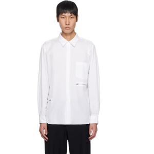 25 FW 꼼데가르송 남성 화이트 코튼 브로드 셔츠 251058M192003