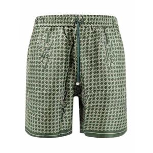 [AMIRI] 라프리마 남성 팬츠 반바지 실크 버뮤다 위드 로고 프린트 PS24MPB005RAINFORES 그린 /8